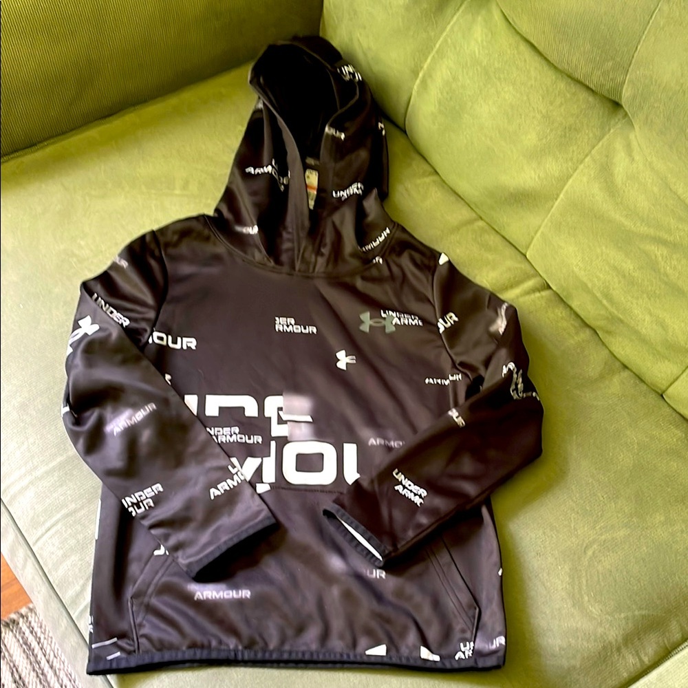 Under Armour Black and White Logo Hoodie